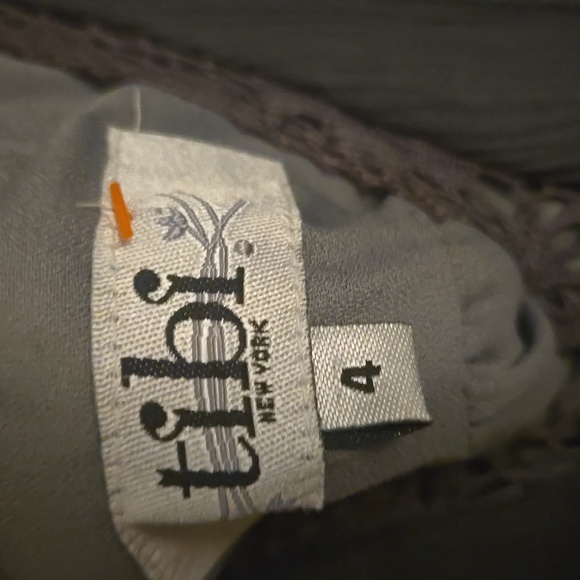 Vintage style dark gray linen embroidered - Picture 4 of 4